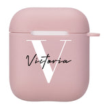 Customize for Airpods 2 Case Cute Name Initials Letter for Air Pod Silicone Luxury Cover Funda Airpods Case Earphone Accessories