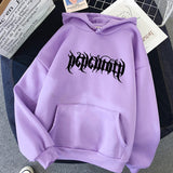 Oversized Hoodies Womens Harajuku Plus Size Women Sweatshirt Flamme Print Korean Style Winter Coat Pink Clothing Blak Tops