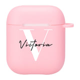 Customize for Airpods 2 Case Cute Name Initials Letter for Air Pod Silicone Luxury Cover Funda Airpods Case Earphone Accessories