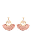 A8e2244 - Dangling Tassel Fan Drop Earrings