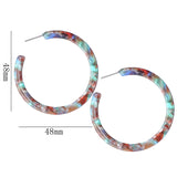 2021 ZA Jewelry Acrylic Resin Oval Earring for Women Geometry Big Circle Tortoiseshell Stud Earrings Acetate Brincos Wholesale