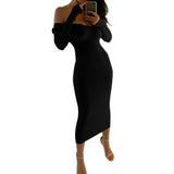 V-Neck Club Women Clothes  Long Sleeve Sexy Fall Dress Woman Formal Prom Dresses Winter Dresses for Ladies