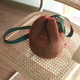 Korean Shopping Bag Polar Fleece Kids Shoulder Bags Organizer Small Stuff Storage Pouch Storage Draw String Organization