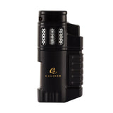 GALINER Portable Metal Cigar Butane Lighter with 4 Jet Torches