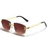 HBK 2021-2022 New Fashion Luxury Frameless Sun Glasses Rimless Sunglasses