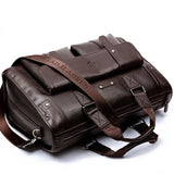 Men Leather Black Briefcase Business Handbag Messenger Bags