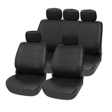T21623 BK 11pcs Car Seat Cover Set PU Leather Water-resistant Anti-Dust Auto Cushion Protector