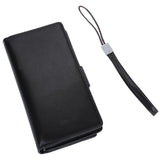 Guapabien Hasp Zipper Multi Functional Card Money Photo Vertical Wallet for Men