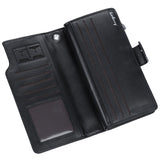 Guapabien Hasp Zipper Multi Functional Card Money Photo Vertical Wallet for Men