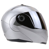Full Face Motorcycle Helmet Dual Visor Street Bike with Silvering Visor