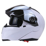 Full Face Motorcycle Helmet Dual Visor Street Bike with Silvering Visor