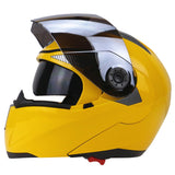 Full Face Motorcycle Helmet Dual Visor Street Bike with Silvering Visor