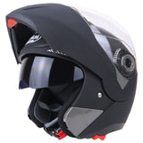 Full Face Motorcycle Helmet Dual Visor Street Bike with Transparent Shield