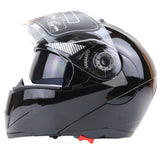 Full Face Motorcycle Helmet Dual Visor Street Bike with Transparent Shield