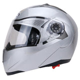 Full Face Motorcycle Helmet Dual Visor Street Bike with Transparent Shield