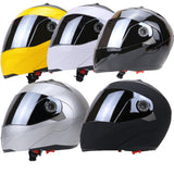 Full Face Motorcycle Helmet Dual Visor Street Bike with Silvering Visor
