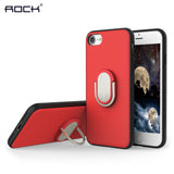 Rock M1 Magnetic Suction Ring Holder PU Leather Cover Case for iPhone 7