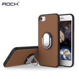 Rock M1 Magnetic Suction Ring Holder PU Leather Cover Case for iPhone 7