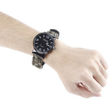 EMAK Multifunctional Survival Paracord Bracelet Watch with Compass Flint Fire Starter Scraper Whistle Gear