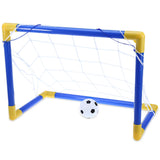 Mini Football Soccer Goal Post Net Set with Pump for Kids