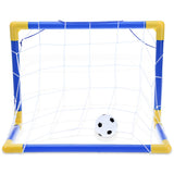 Mini Football Soccer Goal Post Net Set with Pump for Kids