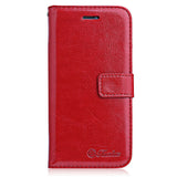 Tomkas Crazy Horse Series Wallet Full Body Cover for iPhone 7