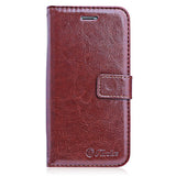 Tomkas Crazy Horse Series Wallet Full Body Cover for iPhone 7