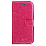 Tomkas Crazy Horse Series Wallet Full Body Cover for iPhone 7