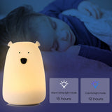 Inlife LJC - 111 3 Modes Portable Tap Control Silicone LED Night Light for Decor