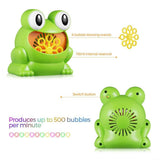 011 Frog-shape Full Automatic Bubble Machine Children Toy for Boys and Girls - shopwishi 