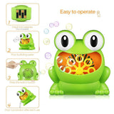 011 Frog-shape Full Automatic Bubble Machine Children Toy for Boys and Girls - shopwishi 