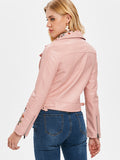 Zipper Floral Patched Jacket