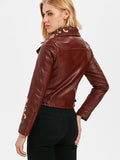Zipper Floral Patched Jacket