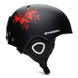 MOON Outdoor Integrated Skiing Helmet with Adjustable Strap Air Vent for Cycling Skating