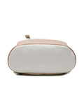 Two Tone PU Leather Casual Backpack