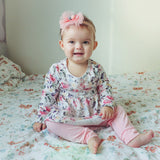 Toddler Girls Cute Casual Floral Top and Pants Set