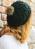 Beautifully Knit Black Beret