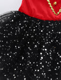 Custom Girls Circus Show Costume Gentleman Texudo Bodice Tutu Dresss With Bow Tie Halloween