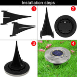 8 LED Outdoor Solar Garden Lights Waterproof In-Ground Light Solar Lamp