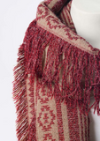 Beautiful Red Geometric Tribal Print Blanket Scarf
