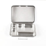 Large Camping School Leakproof Metal Stainless Steel Lunch Box 5 Compartment Bento Lunch Box for Kids