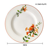 The American Dinnerware Set Azalea Bone China Steak Plate Soup Plate