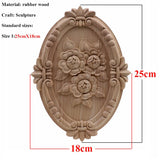 VZLX Unique Natural Floral Wood Carved Wooden Figurines