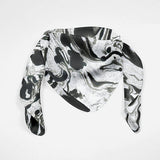 Marble Abstract Silk Scarf Silk Square Scarf