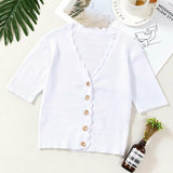 Lace Trimmed Short Crop Top