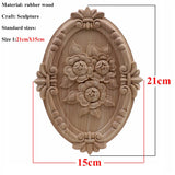 VZLX Unique Natural Floral Wood Carved Wooden Figurines