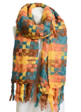 Warm Patchwork Trendy Scarf - Multiple Colors