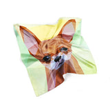 Chihuahua Silk Scarf Dog Bandana Scarf Silk Square