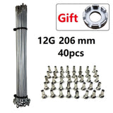 Silver Color Ebike Hub Motor Wheel Spokes Steel Diameter 2.56mm 12G Mountain Bike Spokes J-Bend Steel Wires Bicycle Spokes Parts