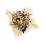Lion Hipster Silk Animal Scarf Silk Square Scarf